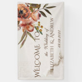 Aquarel Herfst Bloemen Spandoek (Verticaal)