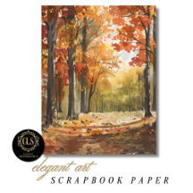Aquarel herfst bos scrapbook papier