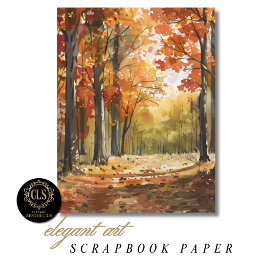 Aquarel herfst bos scrapbook papier
