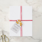 Aquarel herfst bosrand gebladerte trouw bedankt cadeaulabel (Met Touw)