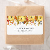 Aquarel Herfst Bruiloft Adresetiketten Etiket (Insitu)