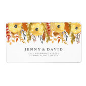 Aquarel Herfst Bruiloft Adresetiketten Etiket (Voorkant)