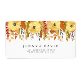 Aquarel Herfst Bruiloft Adresetiketten Etiket