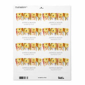 Aquarel Herfst Bruiloft Adresetiketten Etiket (Full Sheet)