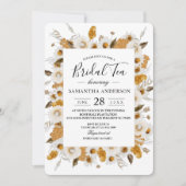 Aquarel Herfst Geel & Wit Bloemen Frame Kaart (Voorkant)