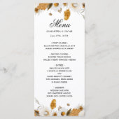 Aquarel Herfst Geel & Wit Bloemen Frame Menu (Voorkant)