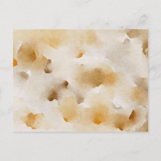 Aquarel Herfst Geel & Wit Bloemen Frame Uitnodiging Briefkaart (Achterkant)