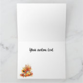 Aquarel Herfst Zonnebloem & Pompoenen Kaart (Binnen)