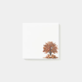Aquarel Herfstboom en Pompoenen Post-it® Notes