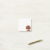 Aquarel Herfstboom en Pompoenen Post-it® Notes (Op bureau)