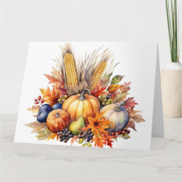 Aquarel herfstelementen kaart
