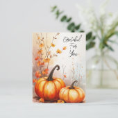 Aquarel Herfstpompoenen Dankbaar Briefkaart (Staand voorkant)
