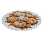 Aquarel Herfstpompoenen met Bladeren Snijplank (Hoek)