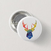 Aquarel hert ronde button 3,2 cm (Voorkant /achterkant)