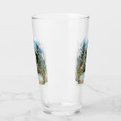Aquarel Herten Persoonlijk Monogram Letter P Glas (Links)