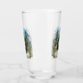 Aquarel Herten Persoonlijk Monogram Letter Q Glas (Links)