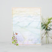 Aquarel heuvels en wilde bloemen briefpapier (Staand voorkant)