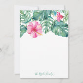 Aquarel Hibiscus Persoonlijk Briefpapier Notitiekaartje (Voorkant)