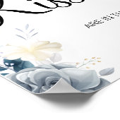 Aquarel Hoeveel kusjes Bruidsdouche spelbord Poster (Hoek)