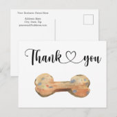 Aquarel hond bot aangepaste bedankkaart briefkaart (Voorkant / Achterkant)