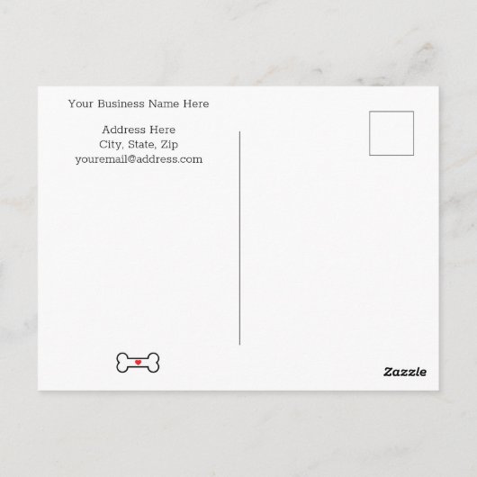 Aquarel hond bot aangepaste bedankkaart briefkaart (Achterkant)