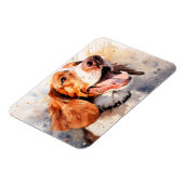 Aquarel Hond Kunstprint Gelukkig Magneet (Linkerzijde)
