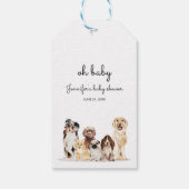Aquarel Hond Schattig Dank je Cadeaulabel (Achterkant)
