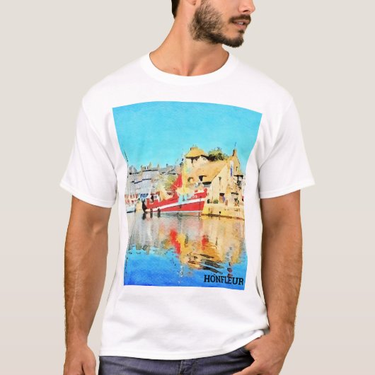 Aquarel Honfleur T-shirt (Voorkant)
