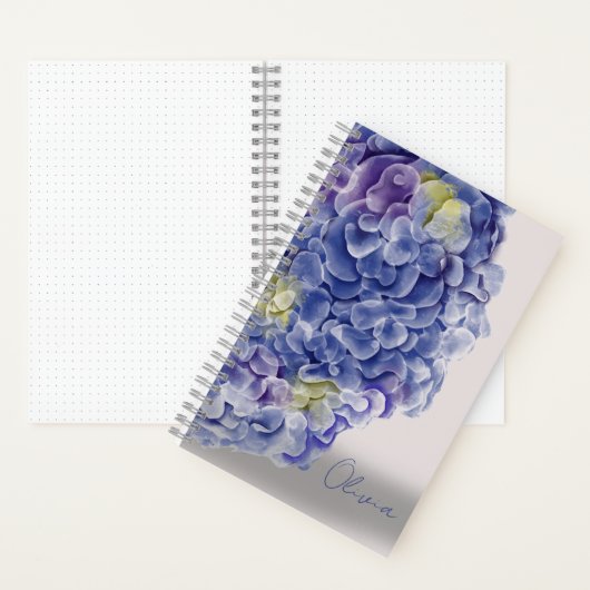 Aquarel hortensia's Dot Grid BuJo Notitieboek (Binnen)