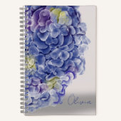 Aquarel hortensia's Dot Grid BuJo Notitieboek (Voorkant)