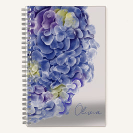 Aquarel hortensia's Dot Grid BuJo Notitieboek
