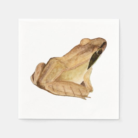 Aquarel Houten Kikker Servetten (Voorkant)
