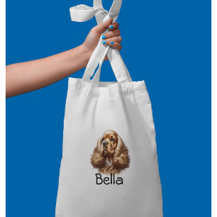 Aquarel Huisdier Cocker Spaniel Aanpassen Tote Bag
