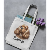Aquarel Huisdier Cocker Spaniel Aanpassen Tote Bag