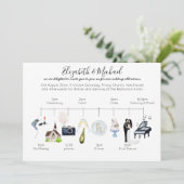 Aquarel Huwelijks Tijdschema Icoon Programma Sjabl (Staand voorkant)