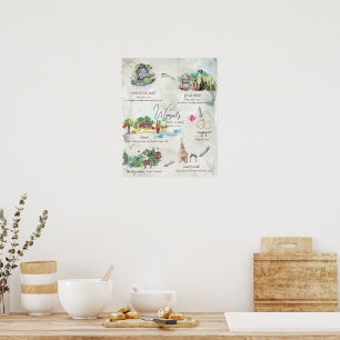 Aquarel Huwelijkserinnering Poster