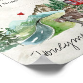 Aquarel Huwelijkserinnering Poster (Hoek)