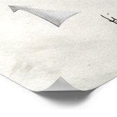 Aquarel Huwelijksherinnering Poster (Hoek)