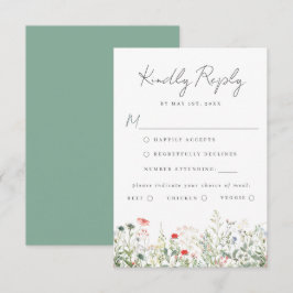 Aquarel Huwelijksmaal Keuze RSVP Kaart