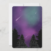 Aquarel Huwelijksuitnodiging met Vallende Sterren Kaart (Achterkant)