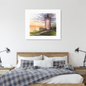 Aquarel Ierse Kasteel in Doolin County Clare Canvas Afdruk (Insitu (Slaapkamer))