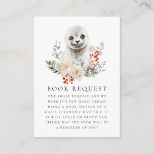 Aquarel IJsbeer Baby Borrel Boek Verzoek Informatiekaartje