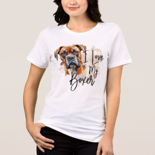AQUAREL IK HOU VAN MIJN BOXERHOND Tri-Blend SHIRT