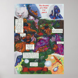 Aquarel Illustratie Comic Korte verhaal fantasie  Poster