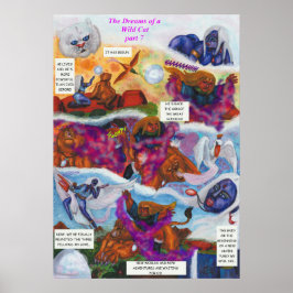 Aquarel Illustratie Comic Korte verhaal fantasie  Poster