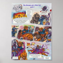 Aquarel Illustratie Comic Korte verhaal fantasie  Poster