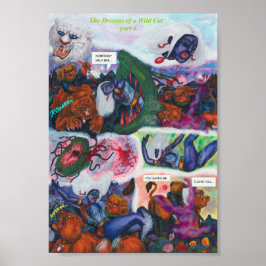 Aquarel Illustratie Comic Korte verhaal fantasie  Poster