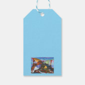 Aquarel Illustratie Fantasie Fascinerende Wereld Cadeaulabel (Achterkant)