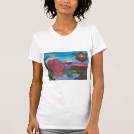 Aquarel Illustratie Fantasy Roos Dimensie T-shirt