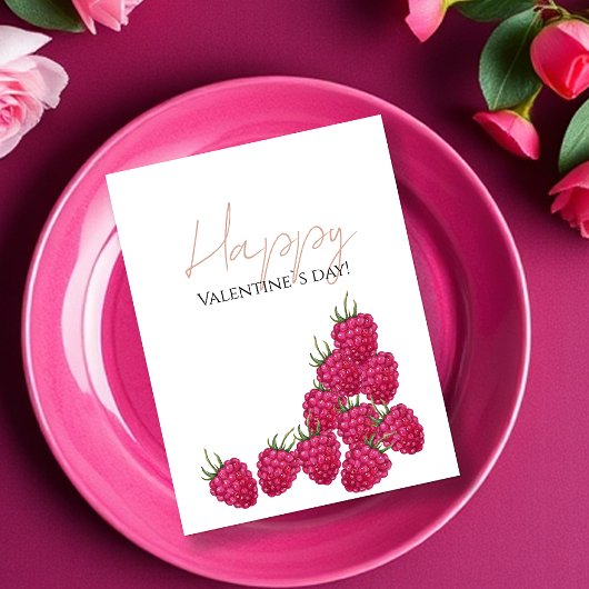 Aquarel Illustratie Frambozen Briefkaart